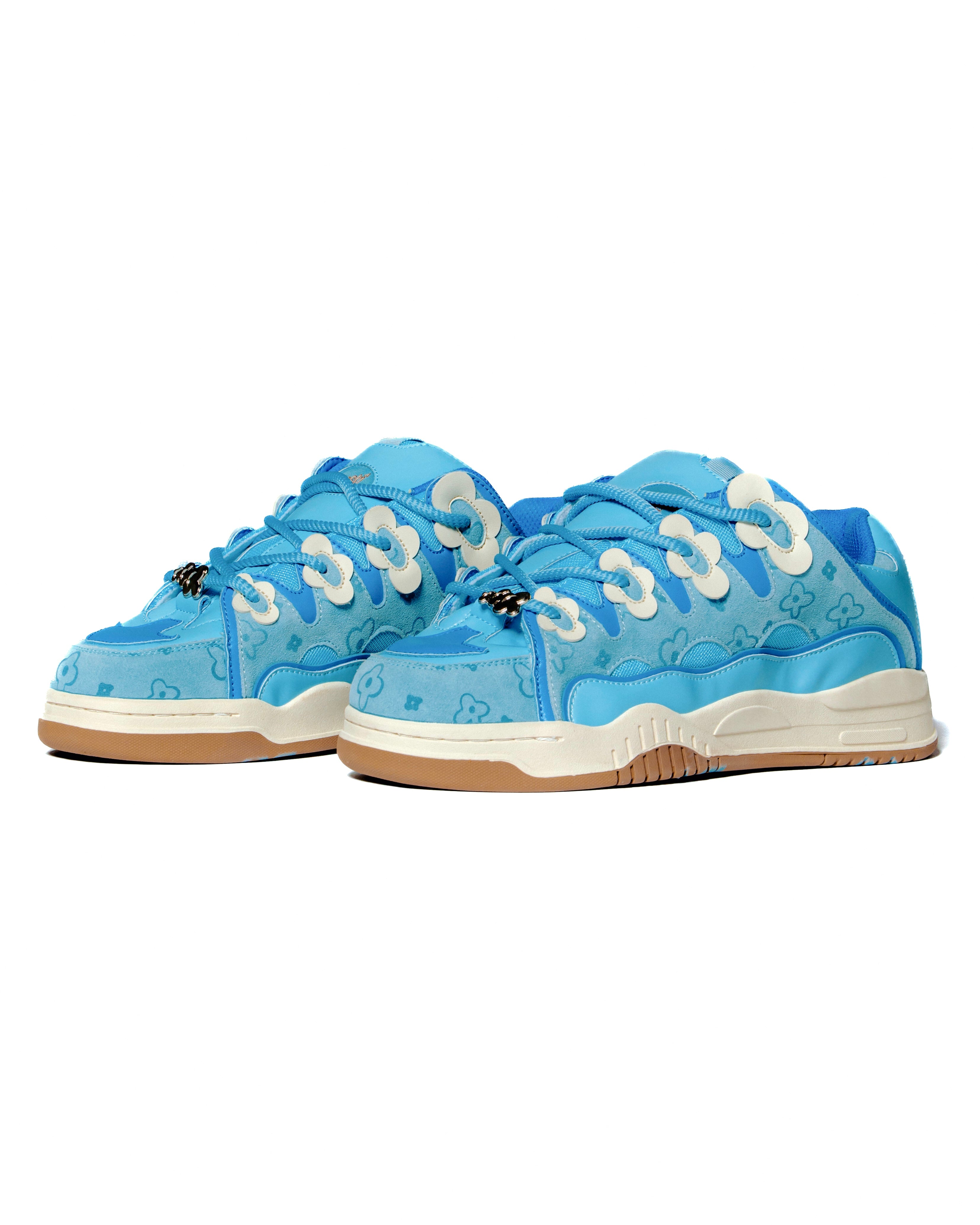 Soft Serve 01 in Brunnera Blue — WUUSKÎ Hand-Dyed Sneakers