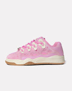 Soft Serve 01 Peony Pink by WUUSKÎ — side profile, dyed pattern sole