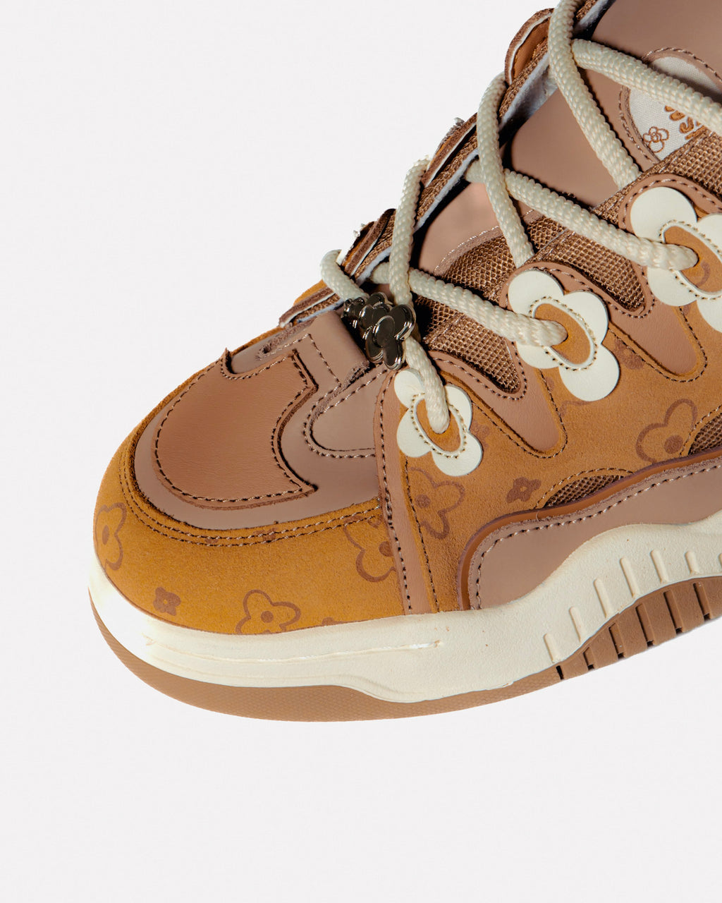 Soft Serve 01 Dahlia Brown WUUSKÎ sneaker — alternate angle, hand-dyed suede