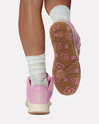 Soft Serve 01 sneaker by WUUSKÎ — Peony Pink colorway, styled