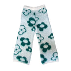 "Garden Room" green mohair pant by WUUSKÎ — back view, pairs with Garden Room cardigan