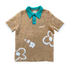 WUUSKÎ "Mystery Machine" mohair short-sleeve polo — button collar, relaxed fit