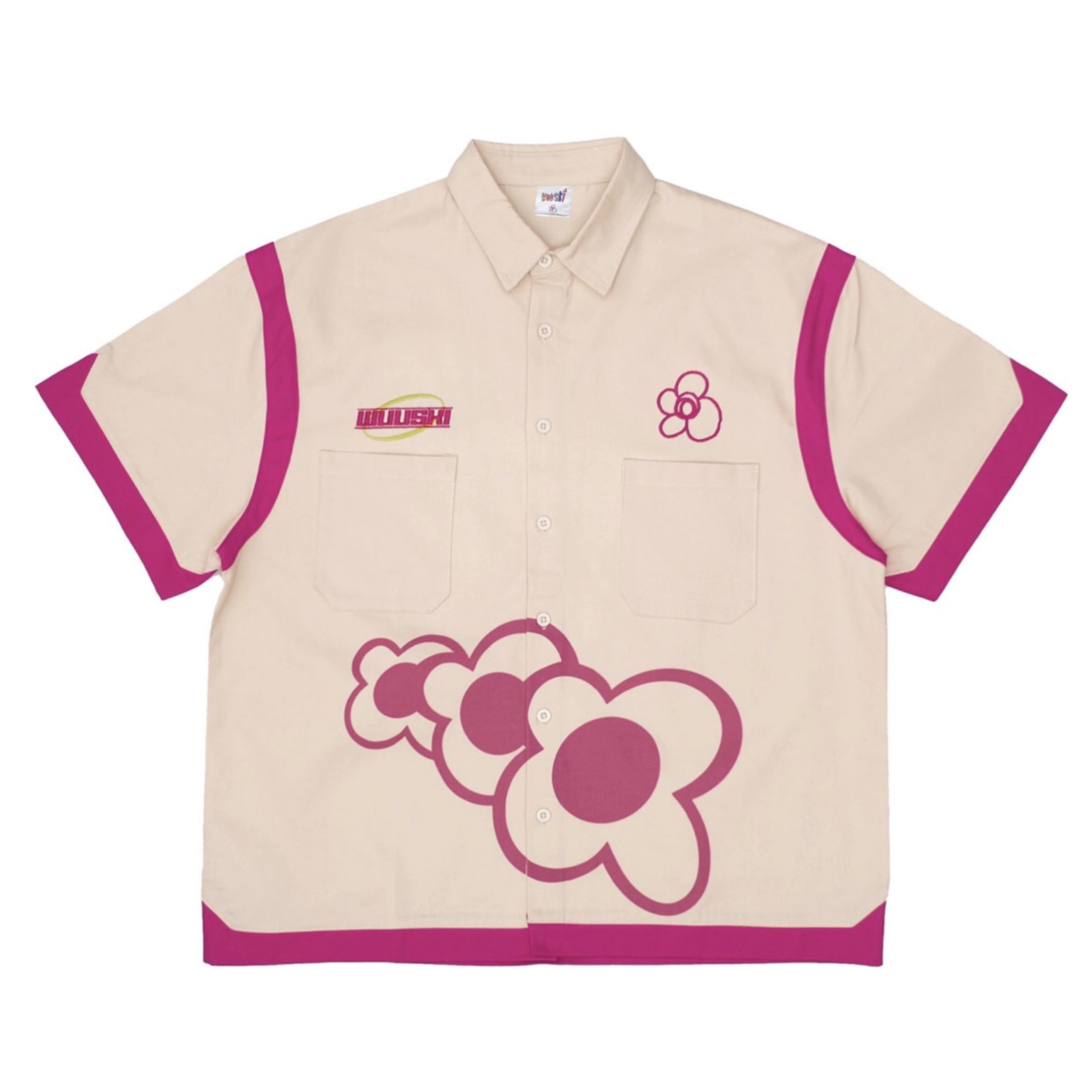 WUUSKÎ "Flowery Branch" organic cotton work shirt — oversized boxy fit