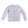 WUUSKÎ "Garden Room" mohair knit cardigan in pink — open-front silhouette, S–XL