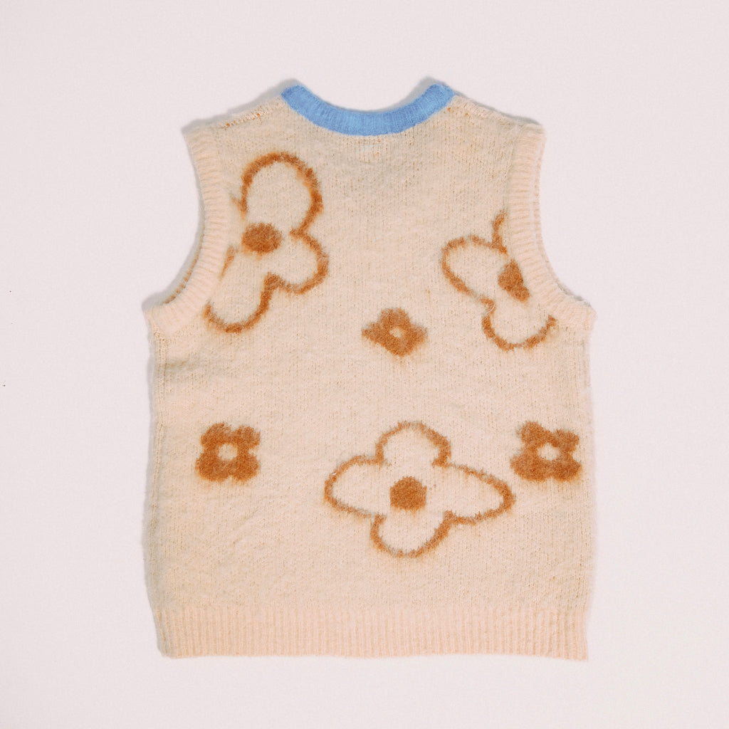 "Cold Copping" mohair sweater vest by WUUSKÎ — styled model, layering streetwear