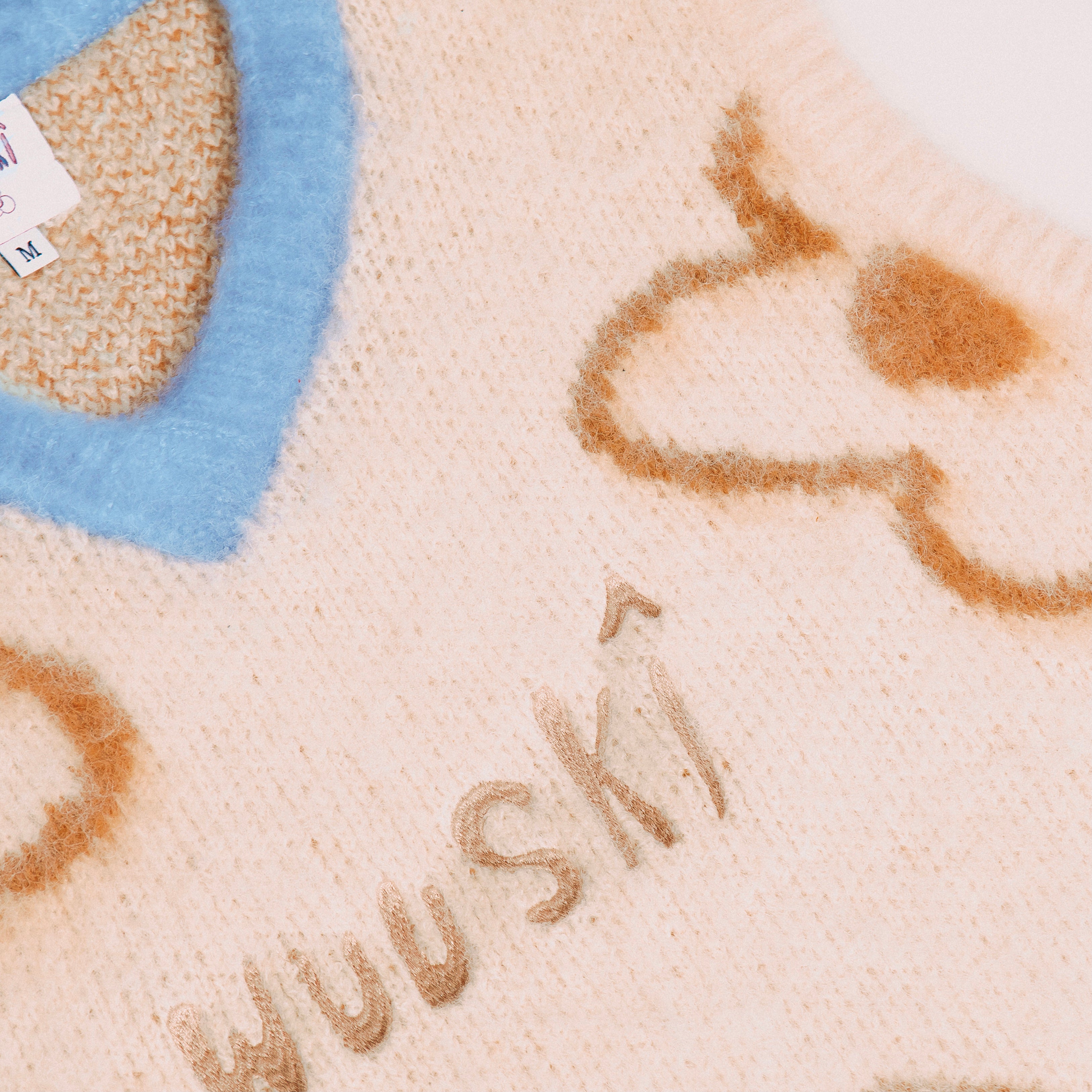 "Cold Copping" mohair vest by WUUSKÎ — model shot, gender-neutral fashion