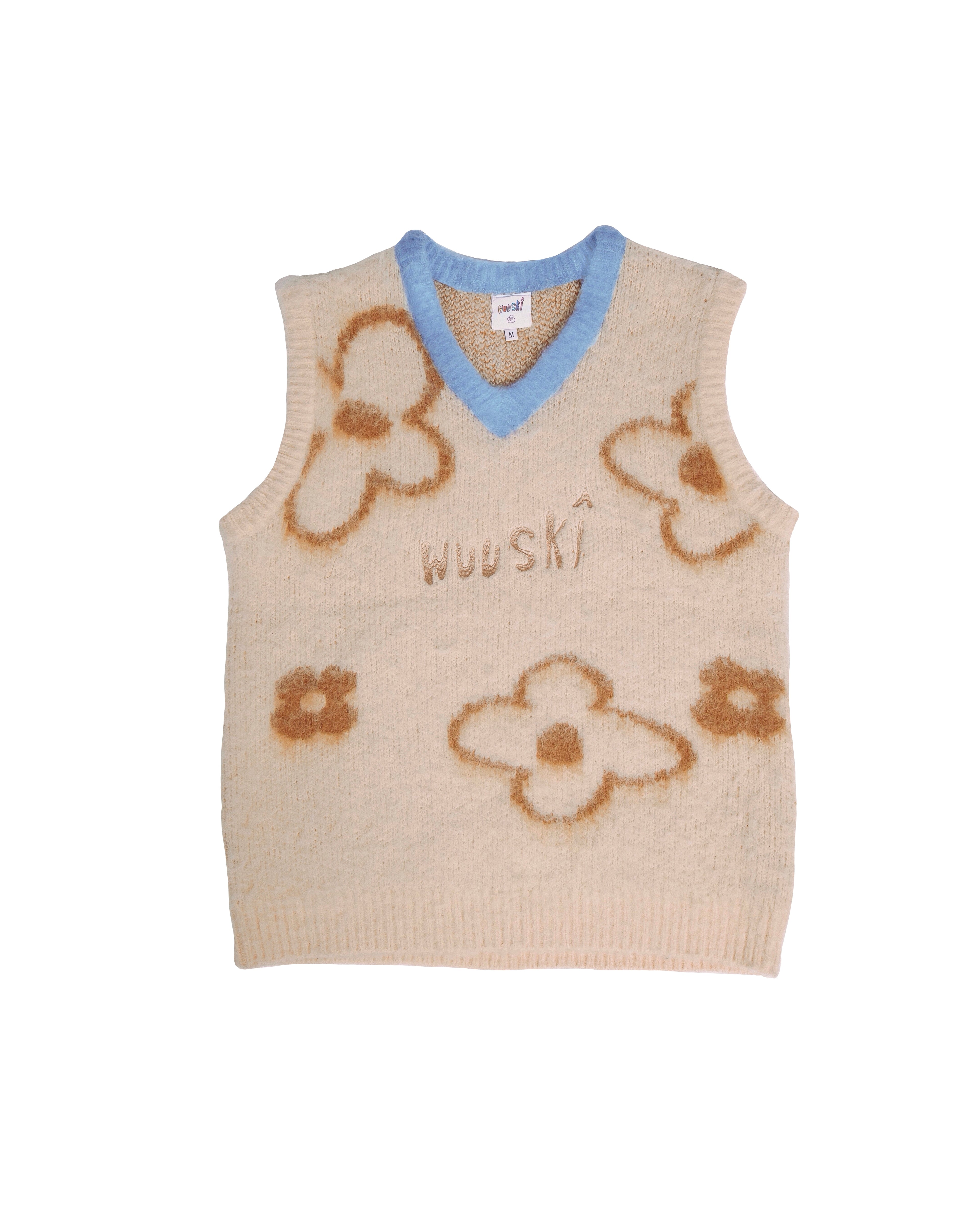 WUUSKÎ "Cold Copping" mohair knit sweater vest — 100% mohair, layering piece