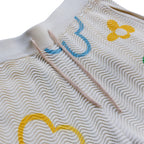 "Misquamicut" crochet knit short by WUUSKÎ — detail, drawstring waistband