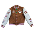 WUUSKÎ "Wuuskî Unîversity" letterman jacket — cotton blend, vegan leather sleeves