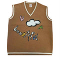 WUUSKÎ "U R Beautiful" jacquard knit sweater vest — modal yarn, gender-neutral one size