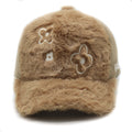 WUUSKÎ "Rewolf" faux rabbit fur trucker hat in brown — 5-panel, adjustable