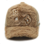 WUUSKÎ "Rewolf" faux rabbit fur trucker hat in brown — 5-panel, adjustable