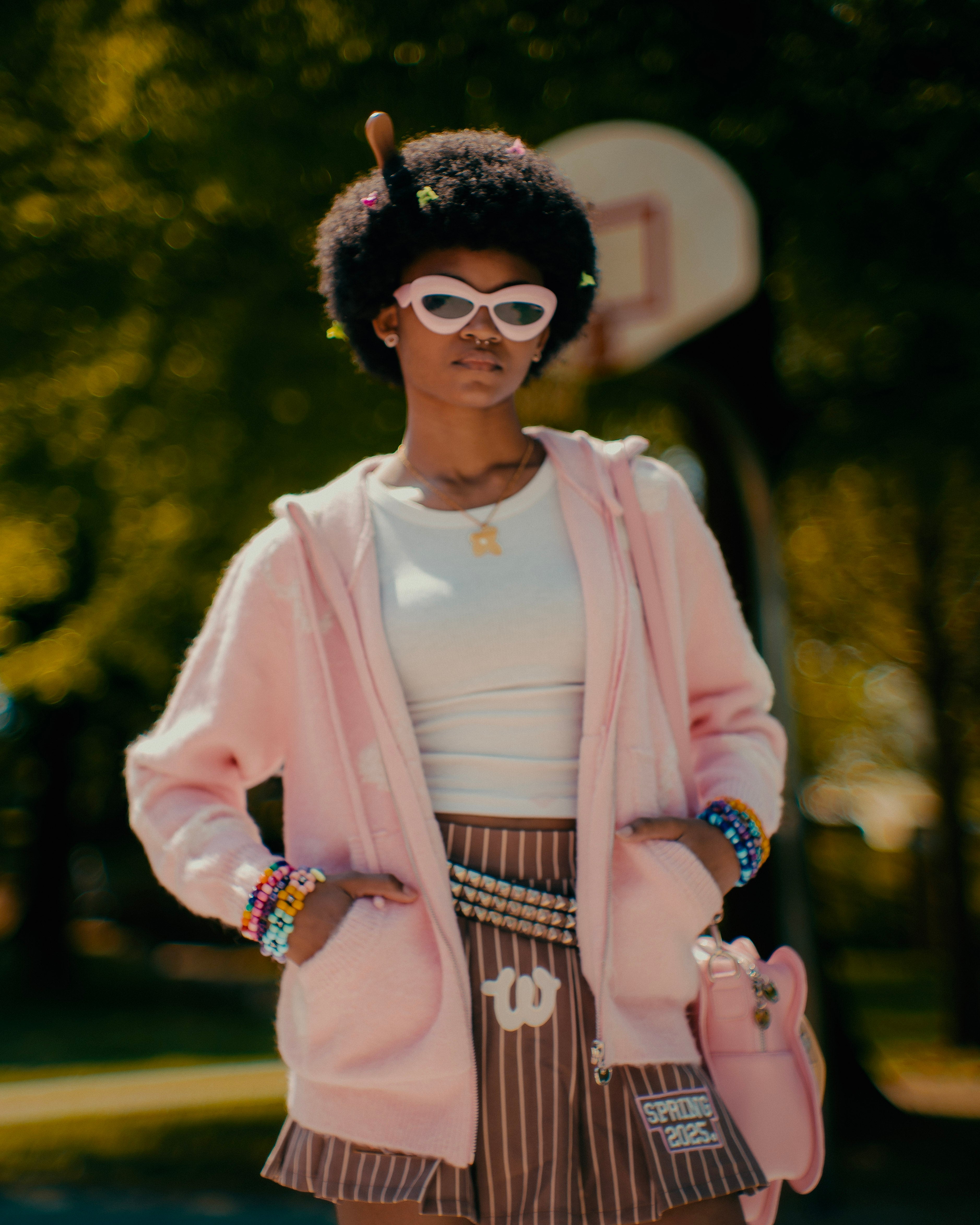 "Unîversity" mini skort by WUUSKÎ — styled streetwear editorial