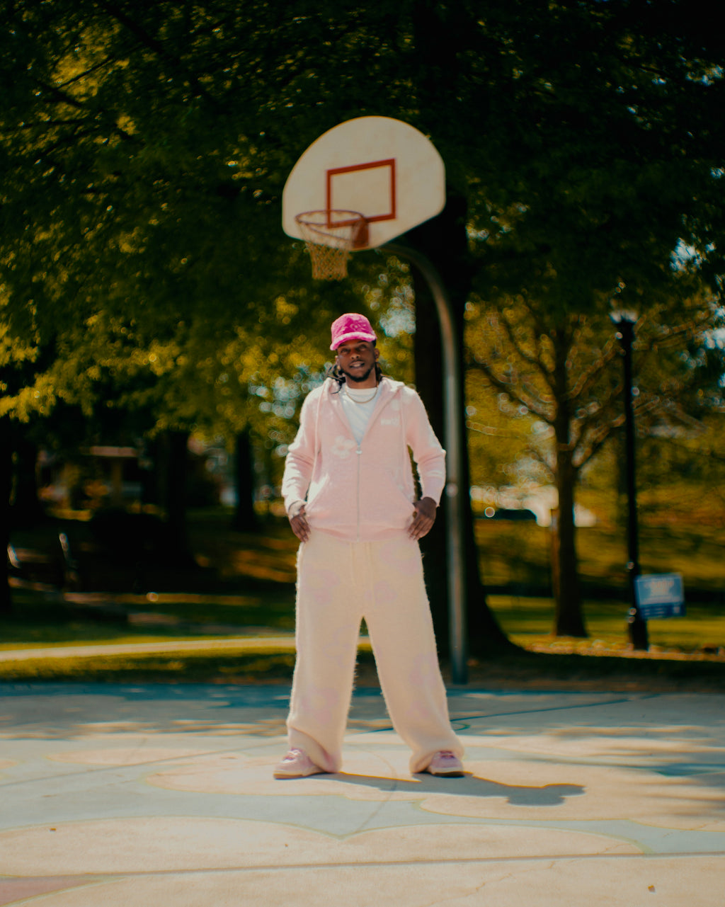 "Garden Room" mohair pant pink by WUUSKÎ — lifestyle editorial