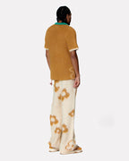 "Garden Room" brown mohair pant by WUUSKÎ — outdoor lifestyle shot