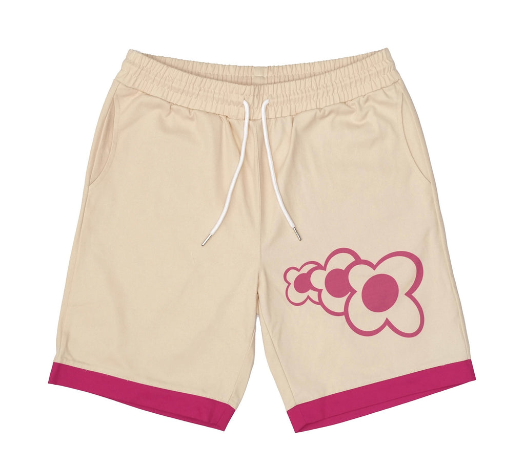 WUUSKÎ "Flowery Branch" organic cotton work short — adjustable elastic waist
