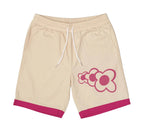 WUUSKÎ "Flowery Branch" organic cotton work short — adjustable elastic waist